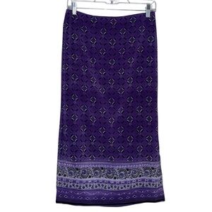 Boho Bandana‎ Print Purple Black White Skirt Lightweight Jonathan Martin